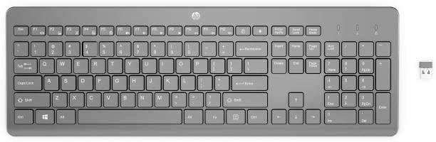 Accessories - Wireless Keyboard and Mouse 0000101239 HP 230 WIRELESS KEYBOARD (BLACK)