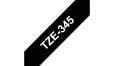 0000103569 TZE-345 NASTRO LAMINATO 18MM 8M BIANCO SU NERO