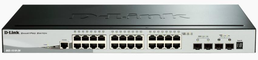 Networking - Switch 0000116065 D-LINK SWITCH 28 PORTE 10/100/1000 GIGABIT STACKABLE SMART MANAGED SWITCH INCLUDING 4 10G SFP+ PORTS