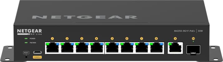 Networking - Switch 0000117560 M4250-9G1F-POE+ 10-PORT AVLINE FULLY MANAGED DESKTOP-SWITCH