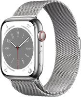 Smartphone e Tablet - Smartwatch 0000119400 APPLE WATCH SERIES 8 GPS + CELLULAR 45MM SILVER STAINLESS STEEL CASE WITH SILVER MILANESE LOOP