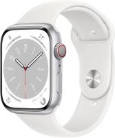 Smartphone and Tablet - Smartwatch 0000119413 APPLE WATCH SERIES 8 GPS + CELLULAR 45MM SILVER ALUMINIUM CASE WITH WHITE SPORT BAND - REGULAR
