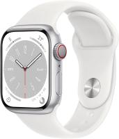 Smartphone e Tablet - Smartwatch 0000119415 APPLE WATCH SERIES 8 GPS + CELLULAR 41MM SILVER ALUMINIUM CASE WITH WHITE SPORT BAND - REGULAR