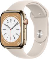 Smartphone and Tablet - Smartwatch 0000119416 APPLE WATCH SERIES 8 GPS + CELLULAR 45MM GOLD STAINLESS STEEL CASE WITH STARLIGHT SPORT BAND - REGUL