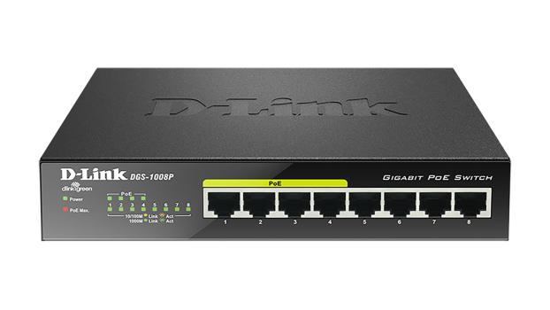 0000116078 D-LINK SWITCH 8 PORTE GIGABIT 10/100/1000 DI CUI 4 POE