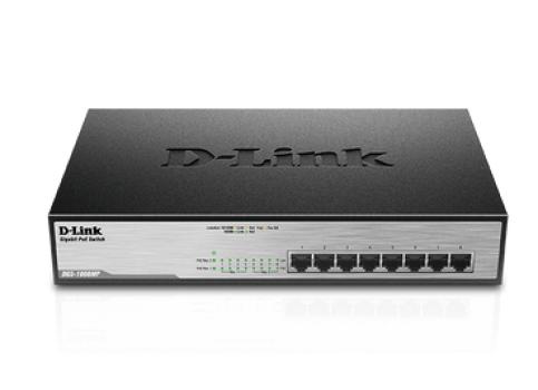 0000116142 D-LINK SWITCH 8 PORTE GIGABIT POE DESKTOP RACK MOUNTABLE