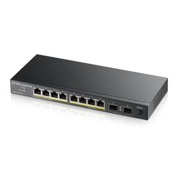 0000117212 SWITCH 8P LAN GIGABIT ZYXEL GS1100-10HP-EU0102F 8P GIGABIT (EROGAZIONE POE FINO A 120W)+2P SFP GIGABIT - DESKTOP