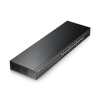 0000117213 SWITCH 24P LAN GIGABIT ZYXEL GS1900-24-EU0102F SWITCH WEB MANAGED 24P GIGA+2P SFP GIGABIT- IPV6,VLAN, RACK 19