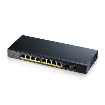 0000118369 ZYXEL SWITCH MANAGED 8 PORTE GIGABIT POE 70W, 2XSFP, DESIGN SENZA VENTOLE, DESKTOP