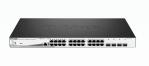 0000116093 D-LINK SWITCH 24 PORTE GIGABIT POE + 4 PORTE SFP JUMBO FRAME RACK MOUNTABLE 19 SMART