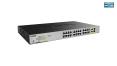 0000116111 D-LINK SWITCH 24 PORTE GIGA POE + PORTE COMBO 1000BASE-T/SFP RACK MOUNTABLE