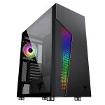 Components - Case 0000121239 Case MAJES 30 - Gaming Full Tower, 12cm ARGB fan, 2xUSB3, Side Panel Temp Glass