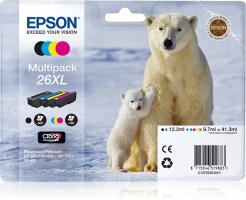 Consumabili - Cartucce 0000122573 MULTIPACK 26XL 4PZ ORSO POLARE