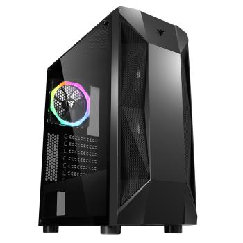 0000121247 Case THE ROCK EVO - Gaming Middle Tower, USB3, 12cm ARGB fan, Side Panel Temp Glass