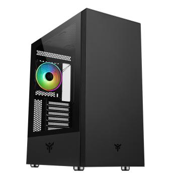 0000121250 Case VERTIBRA S210 - Gaming Middle Tower, 12cm ARGB fan, 2xUSB3, Side Panel Temp Glass