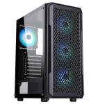 Components - Case 0000127817 Case SIX TRIANGLE - Gaming Middle Tower, 4x12cm ARGB fan, USB3, Side Panel Temp Glass