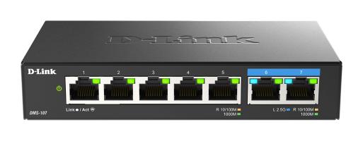 Networking - Switch 0000129781 7-PORT MULTI-GIGABIT UNMANAGED SWITCH