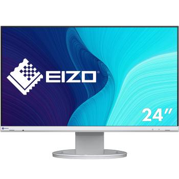 0000126744 EIZO MONITOR 24,1 LED IPS 16:9 FHD 5MS 250 CDM, DP/HDMI, PIVOT, HUB USB-C, FLEXSCAN EV2490-WT, BIANC