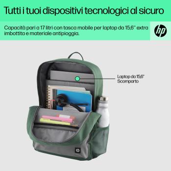 0000128984 HP CAMPUS GREEN BACKPACK FOR LAPTOP UP TO 15.6