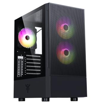 0000129716 Case SIISBE 3.0 - Gaming Middle Tower, 3x12cm ARGB fan, USB3, Side Panel Temp Glass with hinge