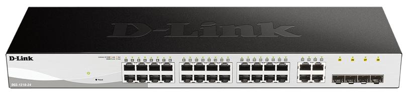 Networking - Switch 0000134332 D-LINK SWITCH 24-PORT GIGABIT SMART MANAGED SWITCH INCLUDING 4 SFP PORTS