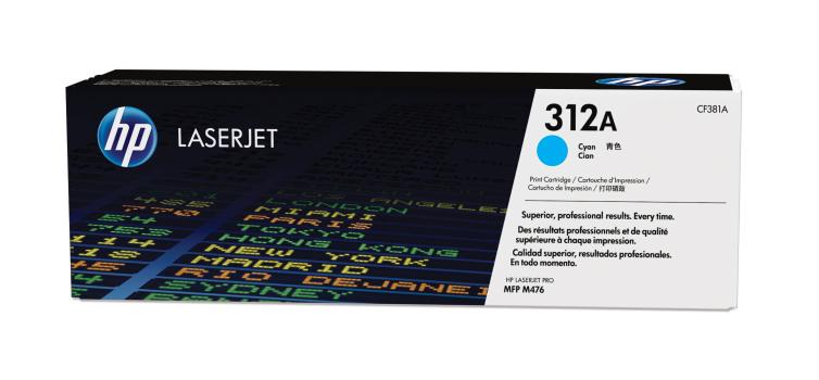 0000014736 HP 312A CYAN LASERJET TONER CARTRIDGE