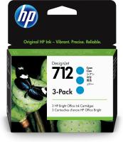 Consumabili - Cartucce 0000018495 HP 712 3-PACK 29-ML CYAN DESIGNJET INK CARTRIDGE