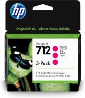 Consumables - Cartridges 0000018496 HP 712 3PACK 29-ML MAGENTA DESIGNJET INK CARTRIDGE