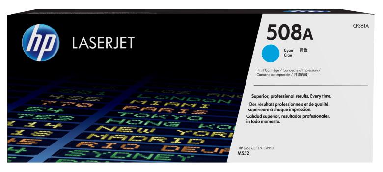 0000017168 HP 508A CYAN LASERJET TONER CARTRIDGE