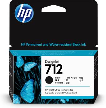 0000018322 HP 712 38-ML BLACK DESIGNJET INK CARTRIDGE