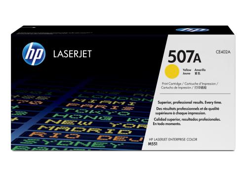 0000002314 HP 507A YELLOW LASERJET TONER CARTRIDGE