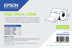 Consumabili - Carta e Rotoli 0000084609 HIGH GLOSS LABEL-DIE-CUT 76MM X 51MM 610 LABELS