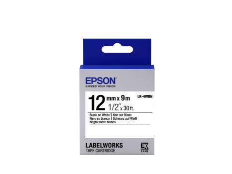 0000084855 TAPE - LK-4WBN STD BLK-/WHT 12/ .