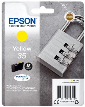 0000085126 SINGLEPACK YELLOW 35 PADLOCK